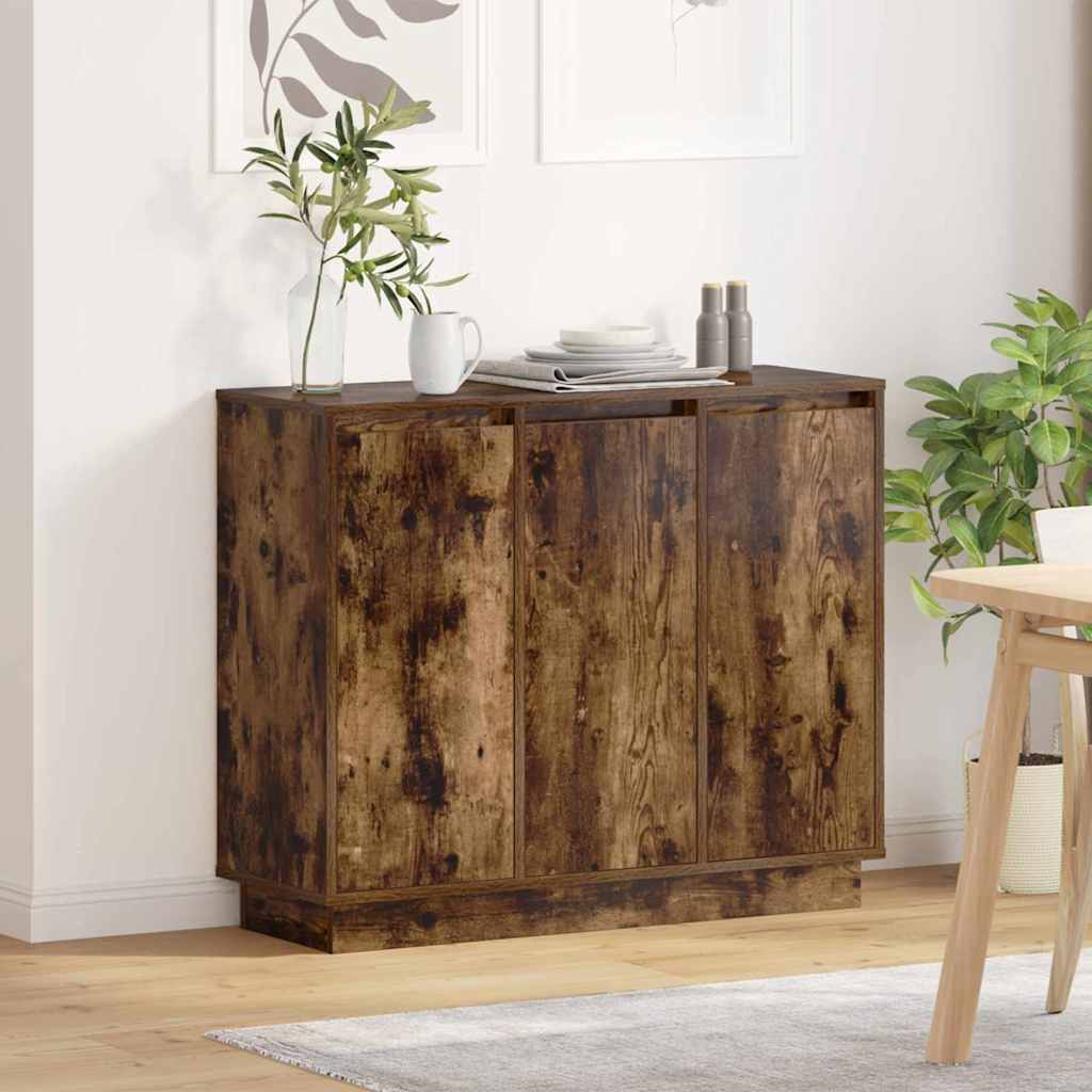 JUNG Vida LED-Sideboard Geräucherte Eiche 90 x 32 x 75 cm Holzwerkstoff