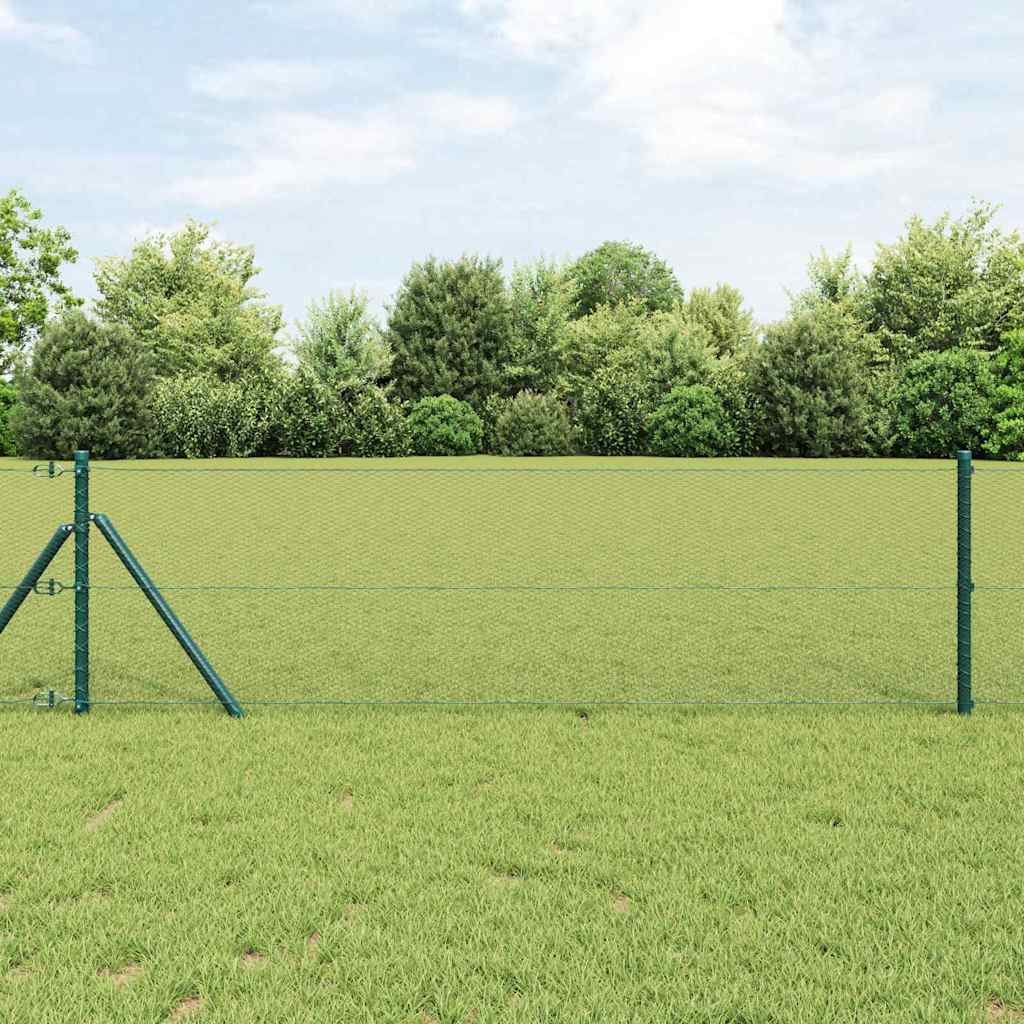 JUNG Vida Zaunpfosten Grün 50 x 0,6 m (13 mm Maschenweite) Stahl und PVC
