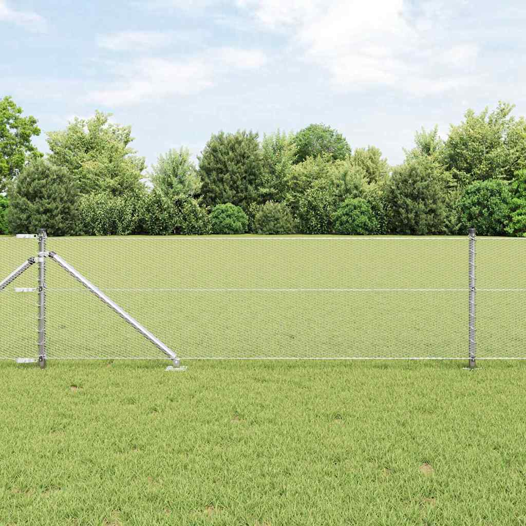 JUNG Vida Zaunpfosten Silber 50 x 0,6 m (13 mm Maschenweite) Stahl