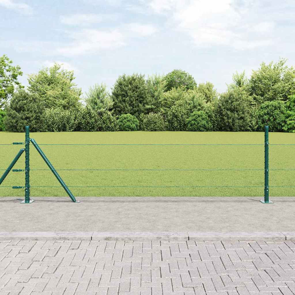 JUNG Vida Zaunpfosten Grün 10 x 0,5 m (13 mm Netz) Stahl und PVC