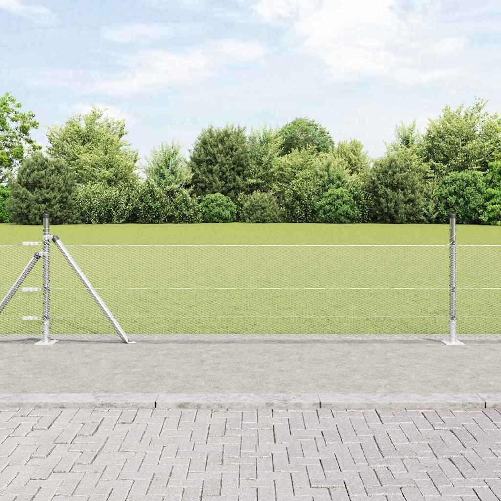 JUNG Vida Zaunpfosten Silber 100 x 0,5 m (13 mm Netz) Stahl