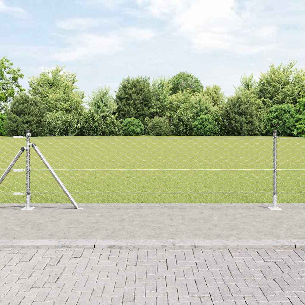 JUNG Vida Zaunpfosten Silber 100 x 0,6 m (50 mm Masche) Stahl