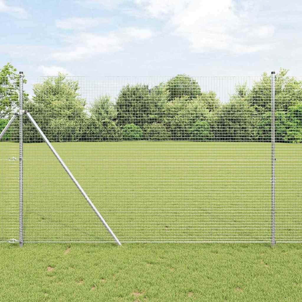 JUNG Vida Zaunpfosten Silber 10 x 1,6 m (25 x 25 mm Maschenweite) Stahl