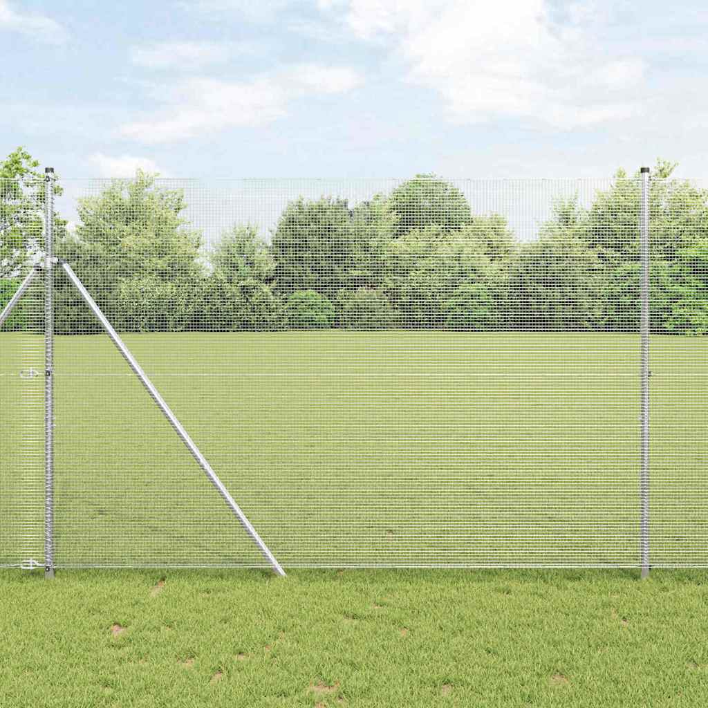 JUNG Vida Zaunpfosten Silber 25 x 1,5 m (12 x 12 mm Netz) Stahl