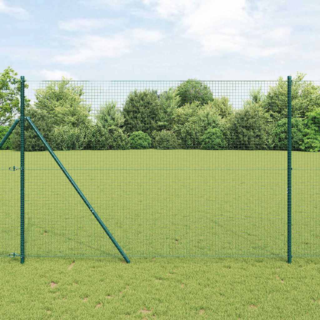 JUNG Vida Zaunpfosten Grün 25 x 1,6 m (25 x 25 mm Gitter) Stahl und PVC