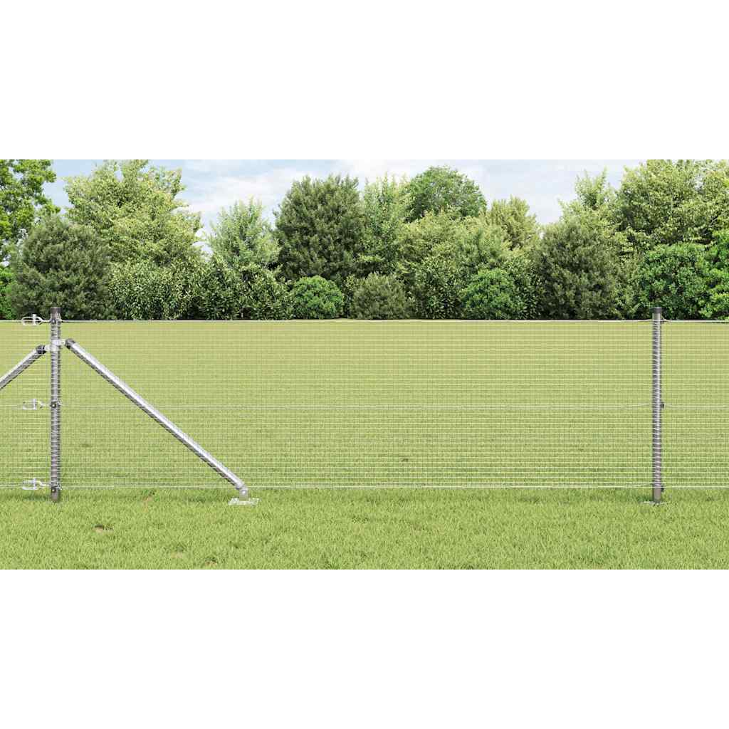 JUNG Vida Zaunpfosten Silber 10 x 0,5 m (16 x 16 mm Netz) Stahl
