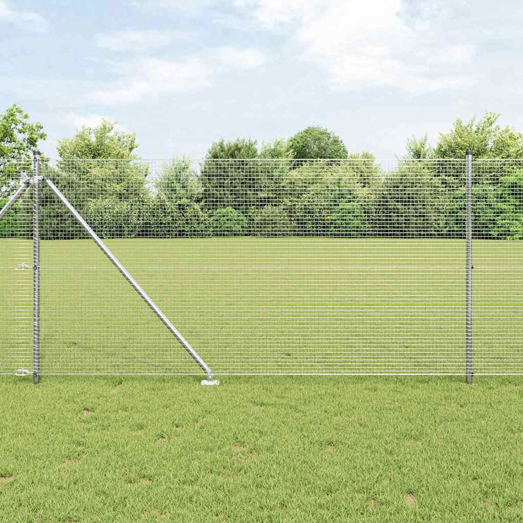 JUNG Vida Zaunpfosten Silber 10 x 1 m (19 x 19 mm Maschen) Stahl