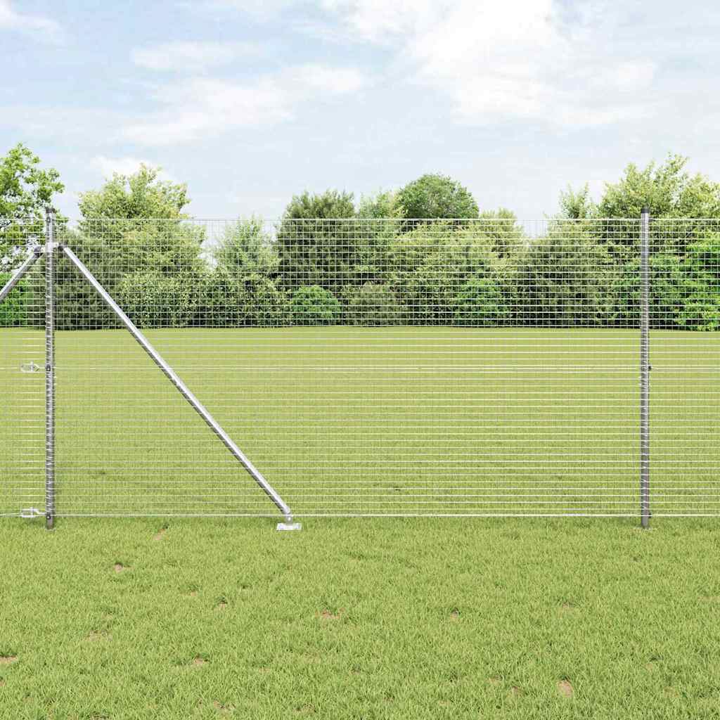 JUNG Vida Zaunpfosten Silber 10 x 1,4 m (25 x 25 mm Netz) Stahl
