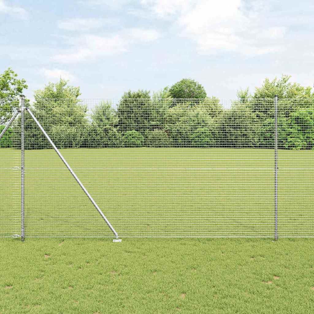 JUNG Vida Zaunpfosten Silber 25 x 1,6 m (25 x 25 mm Gitter) Stahl