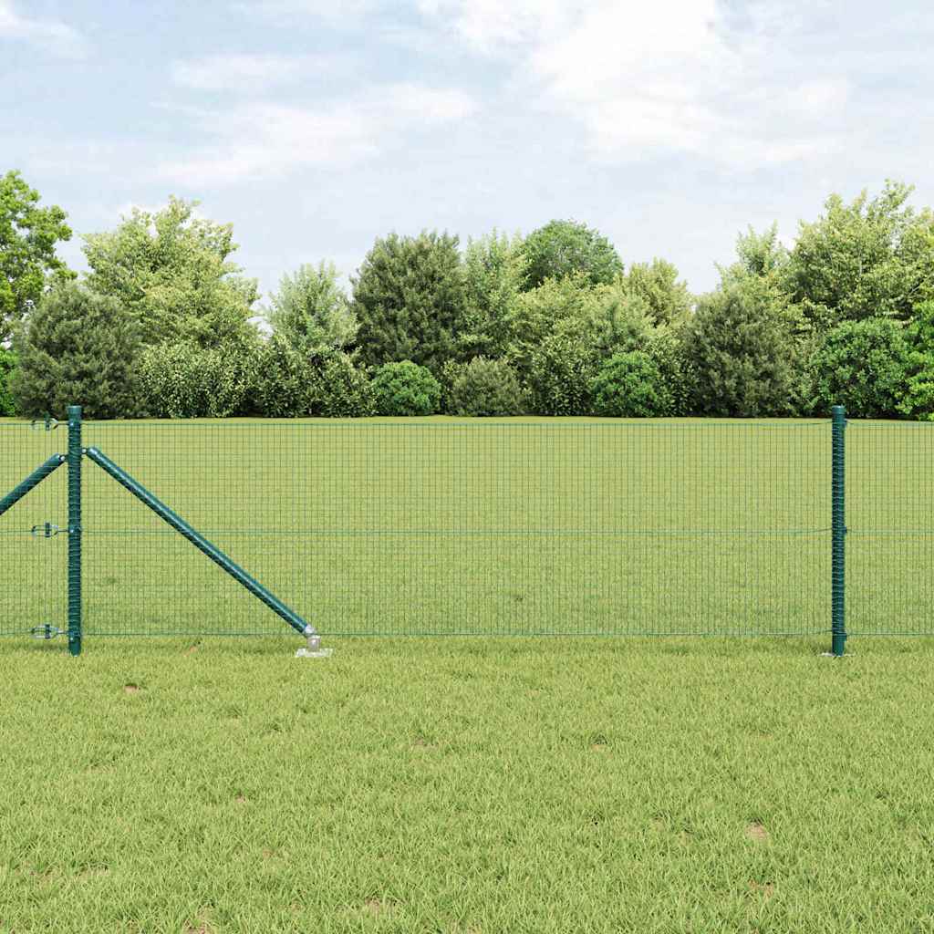 JUNG Vida Zaunpfosten Grün 100 x 0,8 m (16 x 16 mm Netz) Stahl und PVC