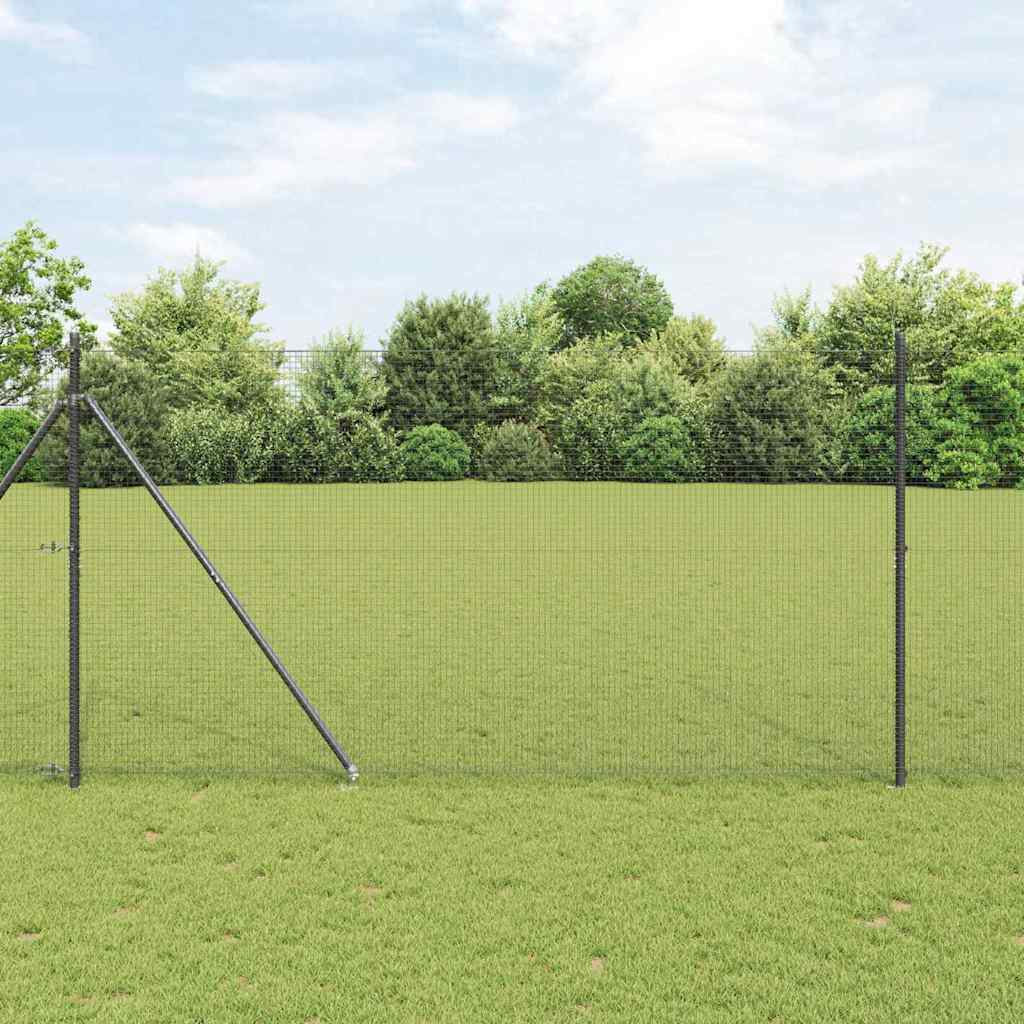JUNG Vida Zaunpfosten Grau 25 x 1,5 m (19 x 19 mm Masche) Stahl