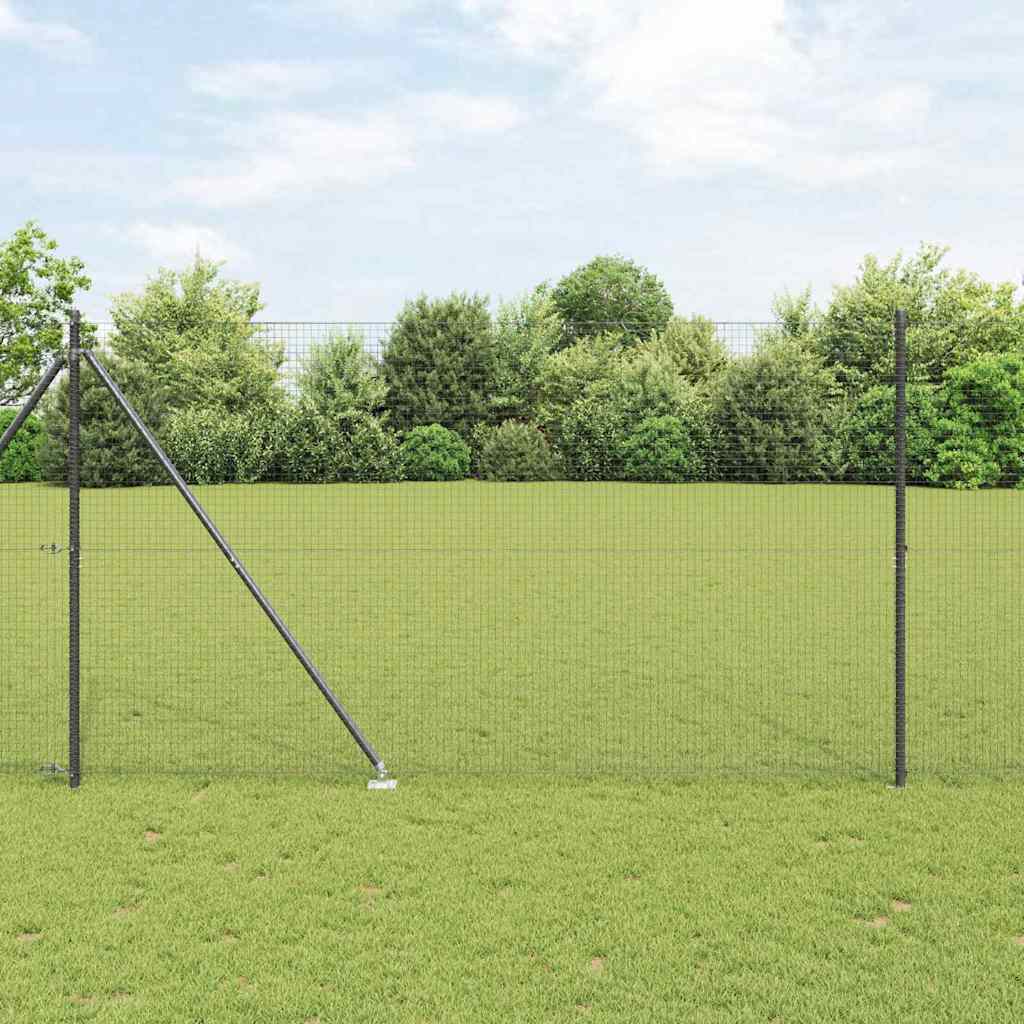 JUNG Vida Zaunpfosten Grau 25 x 1,6 m (25 x 25 mm Gitter) Stahl und PVC