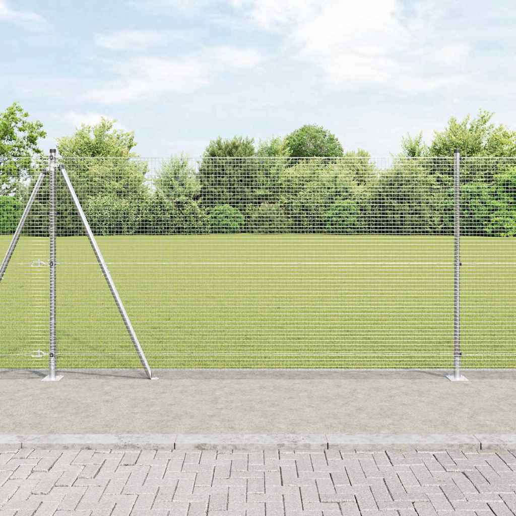 JUNG Vida Zaunpfosten Silber 10 x 1,2 m (19 x 19 mm Maschen) Stahl
