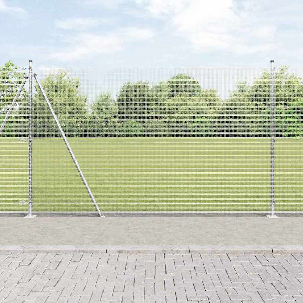JUNG Vida Zaunpfosten Silber 25 x 1,6 m (12 x 12 mm Netz) Stahl