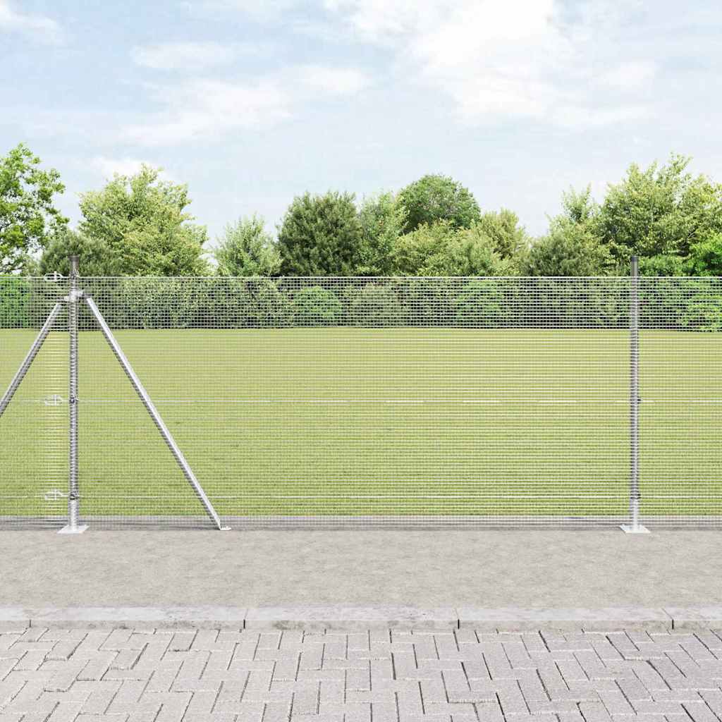 JUNG Vida Zaunpfosten Silber 50 x 0,8 m (12 x 12 mm Maschen) Stahl