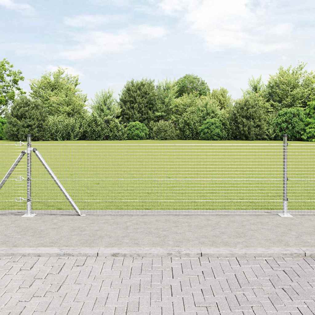 JUNG Vida Zaunpfosten Silber 100 x 0,4 m (25 x 25 mm Netz) Stahl