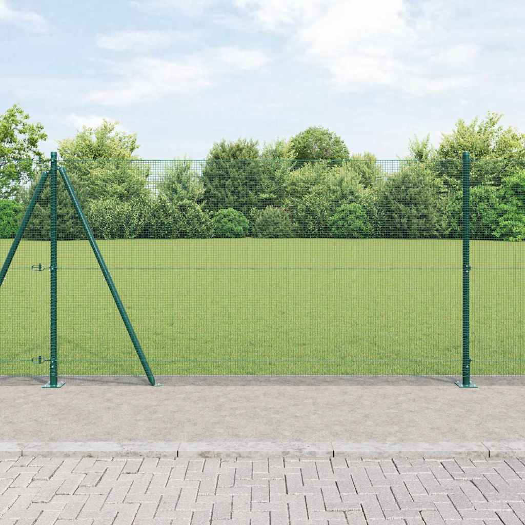 JUNG Vida Zaunpfosten Grün 10 x 1,2 m (12 x 12 mm Draht) Stahl und PVC
