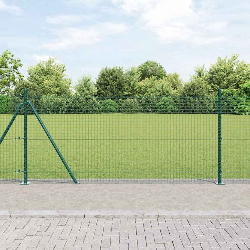 JUNG Vida Zaunpfosten Grün 50 x 0,8 m (16 x 16 mm Maschen) Stahl und PVC