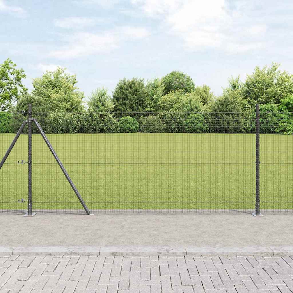 JUNG Vida Zaunpfosten Grau 10 x 1 m (16 x 16 mm Maschen) Stahl
