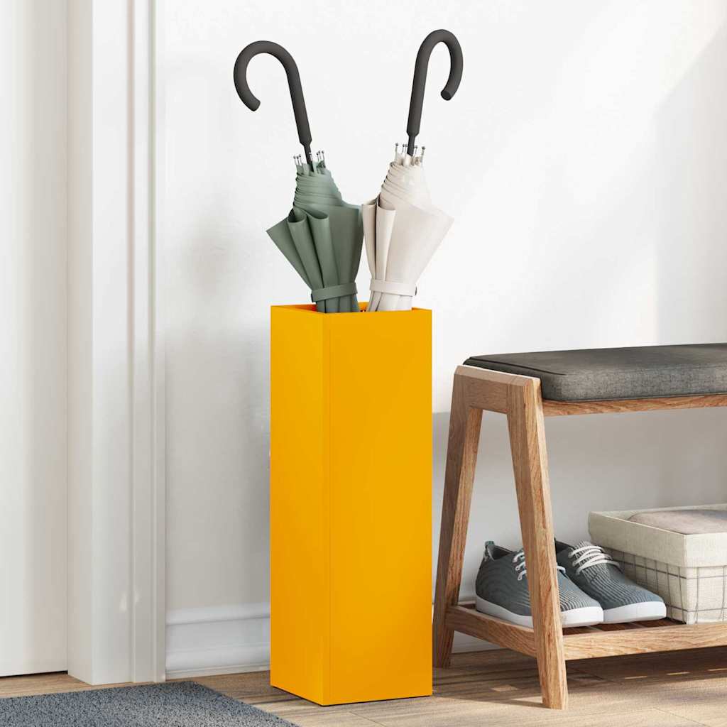 JUNG Vida Sonnenschirmhalter mit Speicher Senf 15,5 x 15,5 x 49 cm Metall