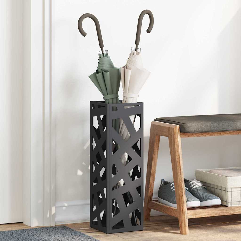 JUNG Vida Sonnenschirmhalter Schwarz 15,5 x 15,5 x 49 cm Metall