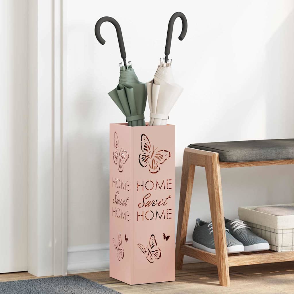 JUNG Vida Sonnenschirmhalter mit Speicher Rosa 15,5 x 15,5 x 49 cm Metall