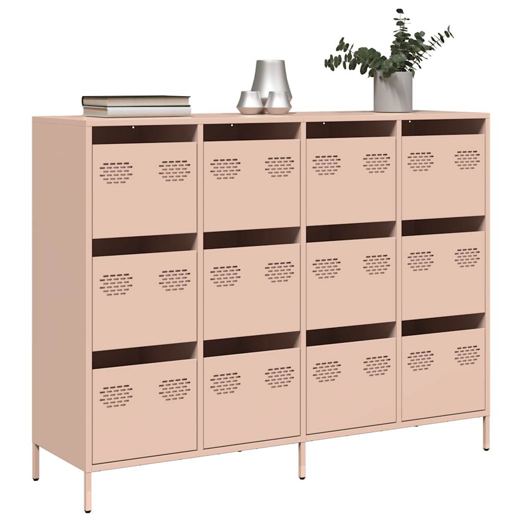 JUNG Vida Sideboard Rosa 135x39x103,5 cm Kaltgewalzter Stahl