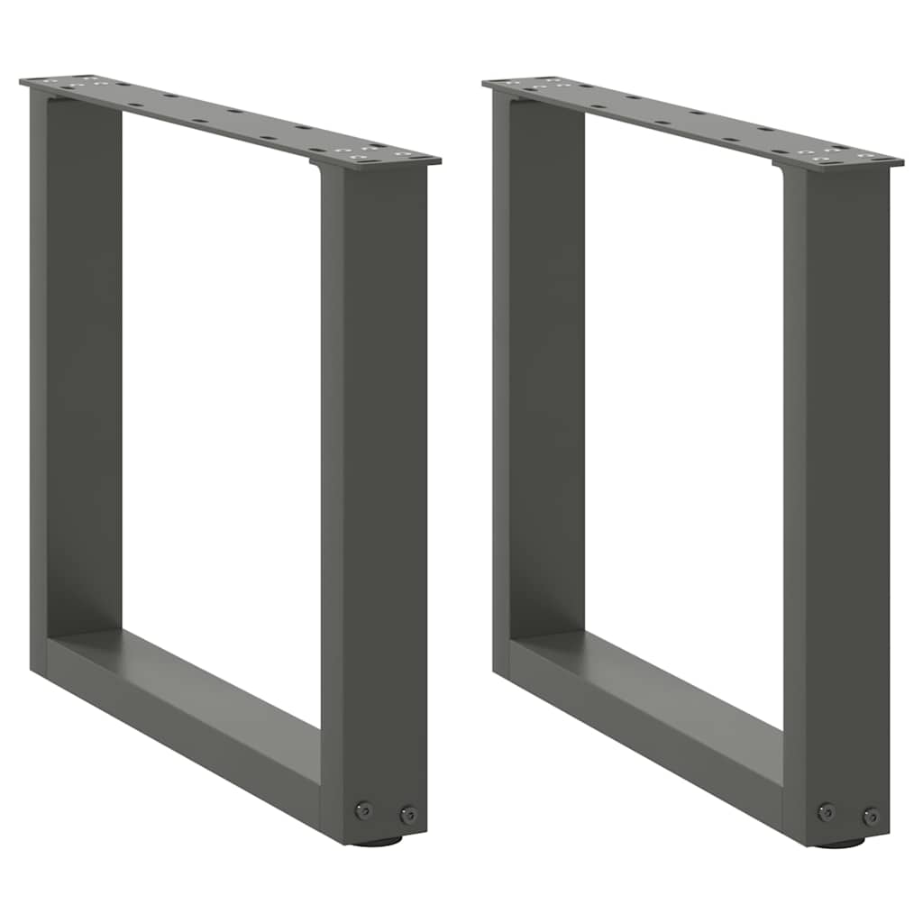 JUNG Vida Couchtischbeine U-Form 2 Stk. Anthrazit 50x(42-43) cm Stahl