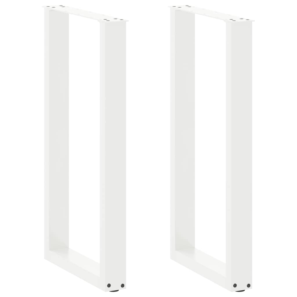 JUNG Vida Bartischbeine U-Form 2 Stk. Weiß 40x(90-91) cm Stahl
