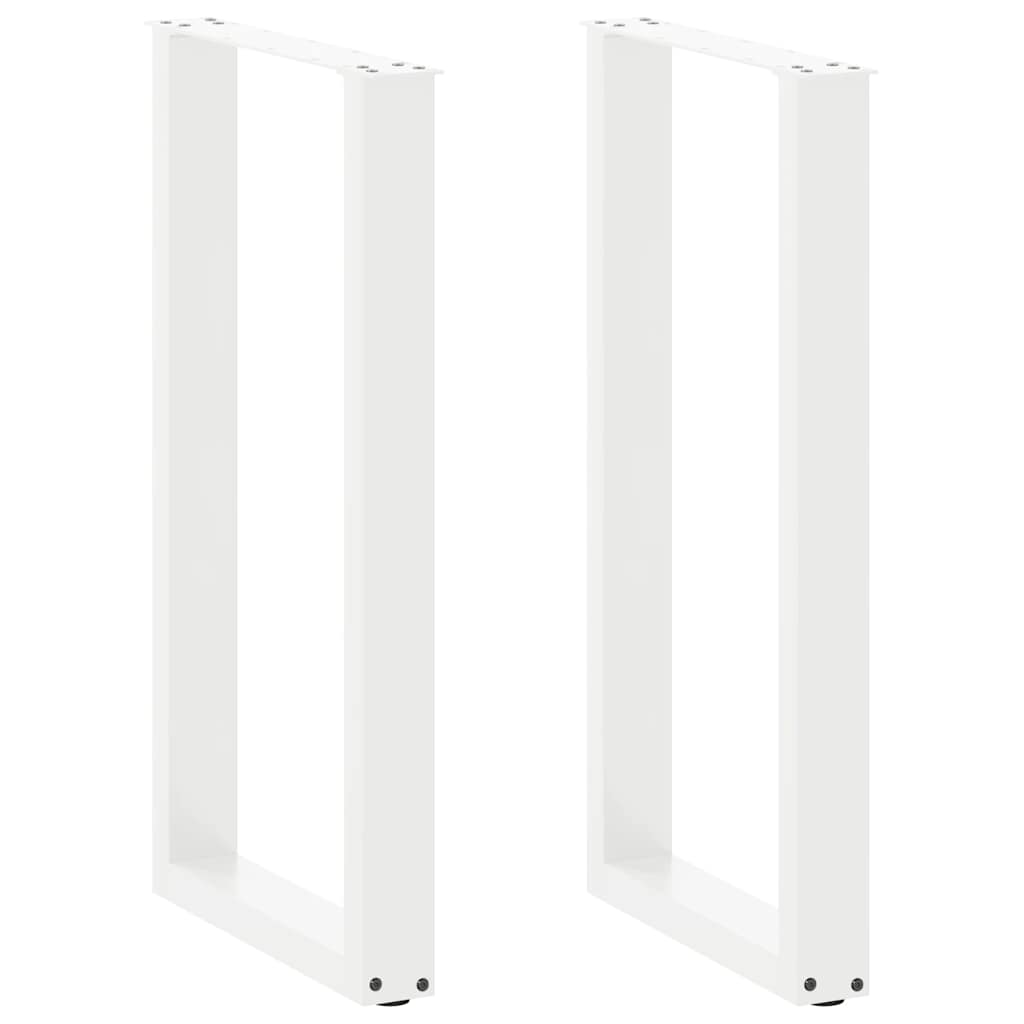 JUNG Vida Bartischbeine U-Form 2 Stk. Weiß 50x(90-91) cm Stahl