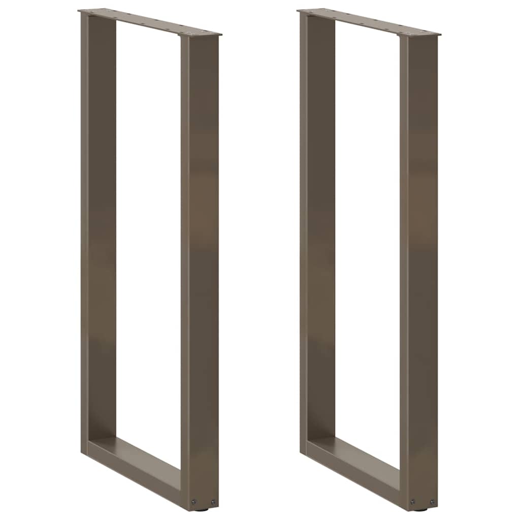 JUNG Vida Bartischbeine U-Form 2 Stk. Naturstahl 60x(110-111) cm Stahl