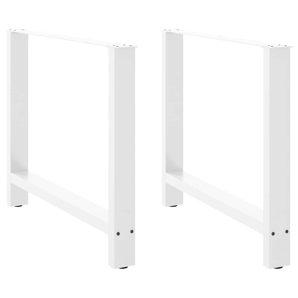 JUNG Vida Esstischbeine Weiß 2 Stk. 90x(72-73) cm Stahl