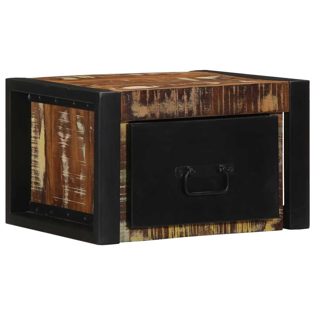 JUNG Vida Nachttisch Mehrfarbig 40x35x25 cm Altholz Massivholz
