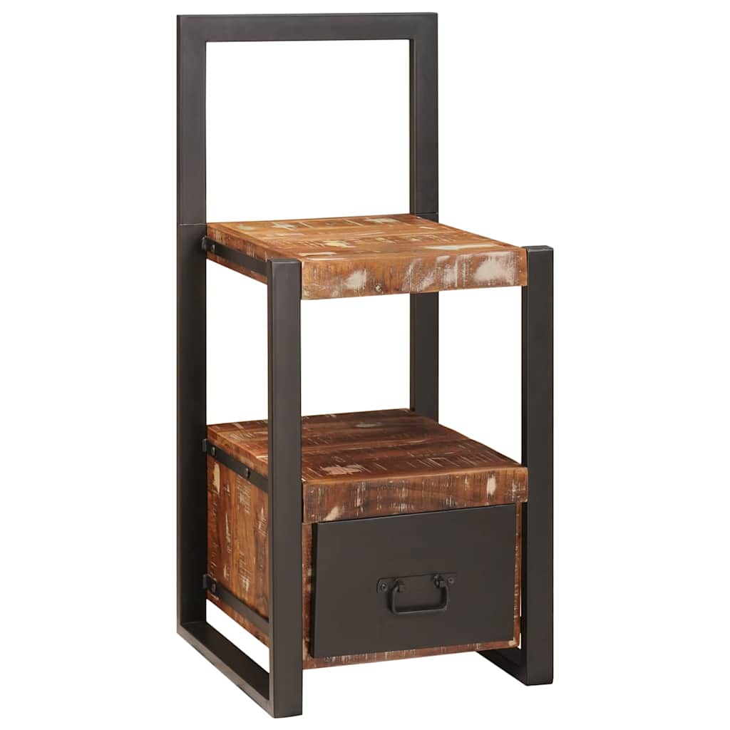 JUNG Vida Ankleidehaken mit Regal Mehrfarbig Massives upgecyceltes Holz