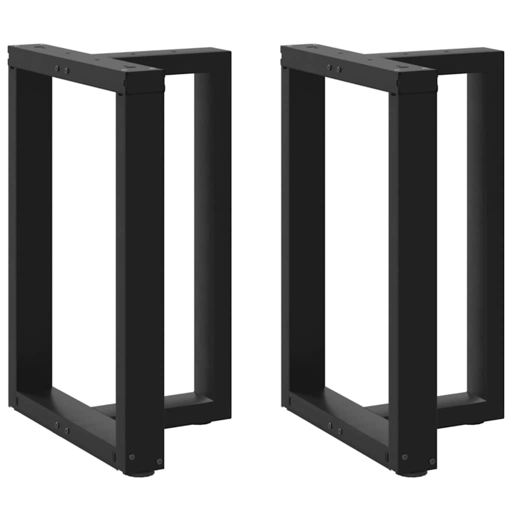 JUNG Vida Esstischbeine T-Form 2 Stk. Schwarz 50x35x(72-73) cm Stahl