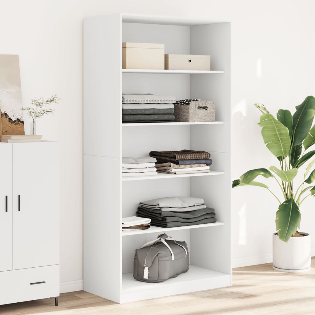 JUNG Vida Kleiderschrank Weiß 100x50x200 cm Holzwerkstoff