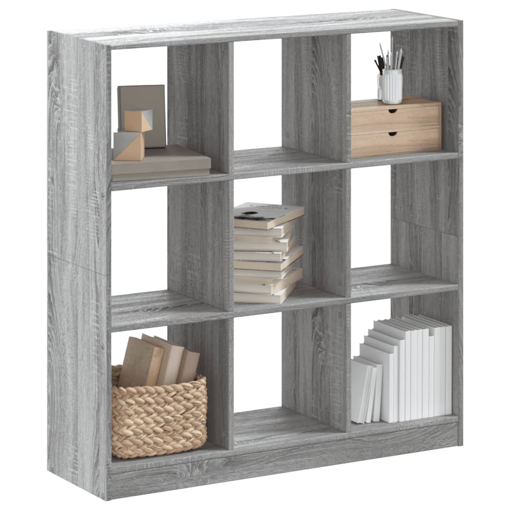 JUNG Vida Bücherregal Grau Sonoma 102x32x108 cm Holzwerkstoff