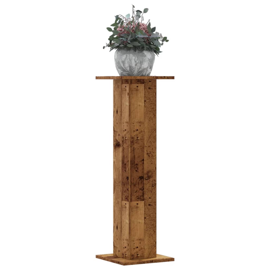 JUNG Vida Pflanzenständer 2 Stk. Altholz-Optik 30x30x95 cm Holzwerkstoff