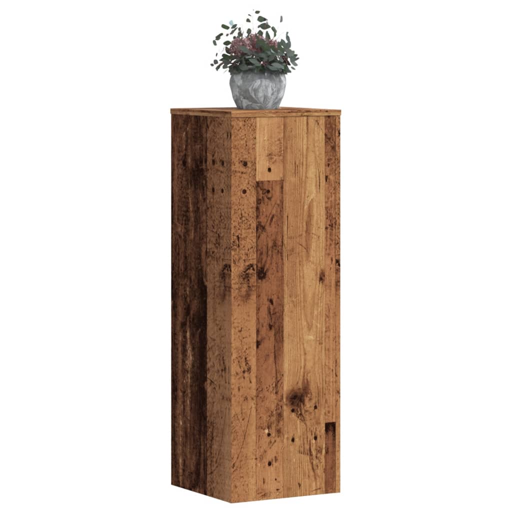 JUNG Vida Pflanzenständer 2 Stk. Altholz-Optik 33x33x100 cm Holzwerkstoff