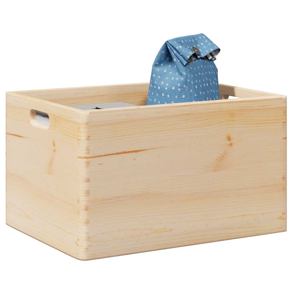 JUNG Vida Holzkiste mit Griffen 40x30x23 cm Massivholz Kiefer