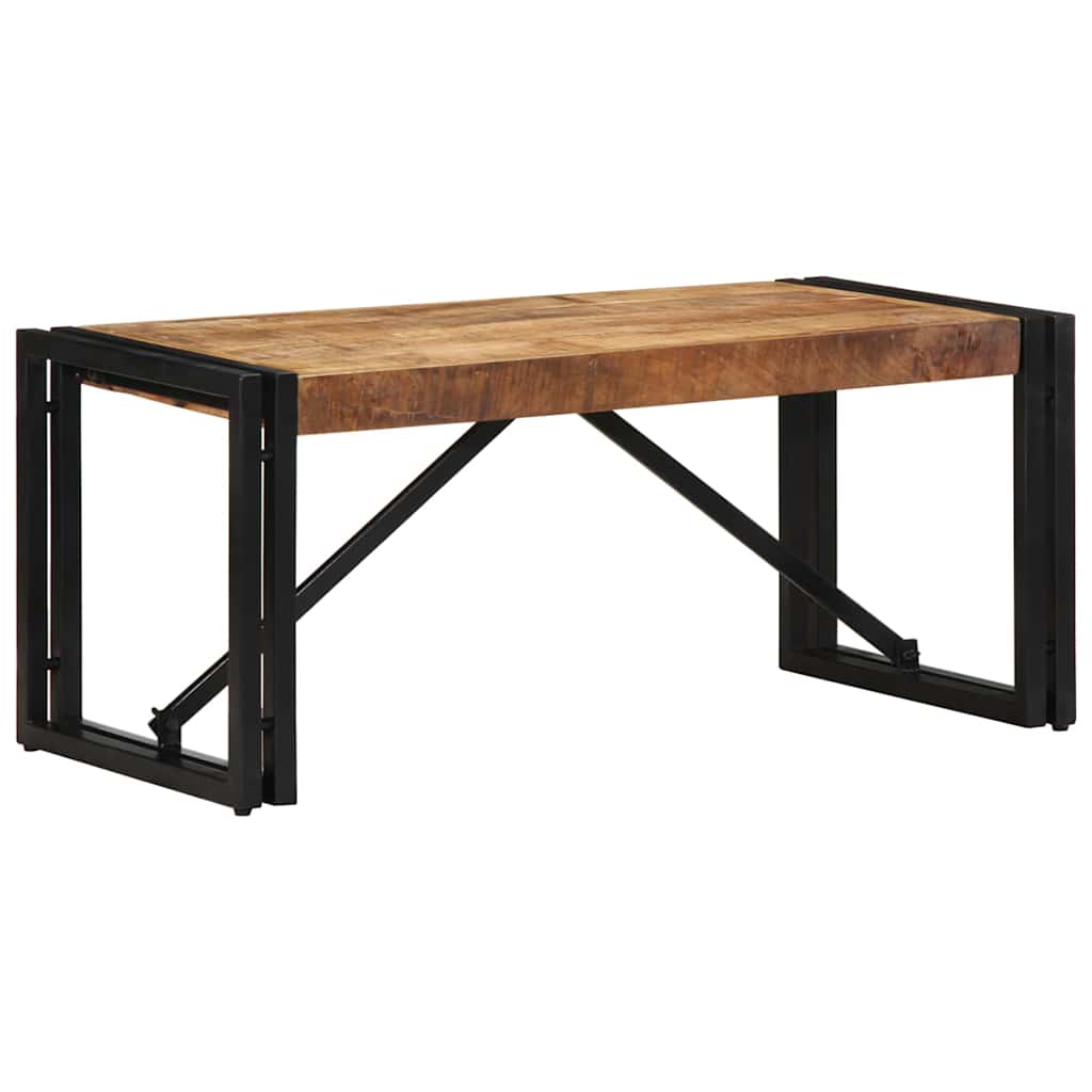 JUNG Vida Couchtisch 80x40x35 cm Raues Massivholz Mango