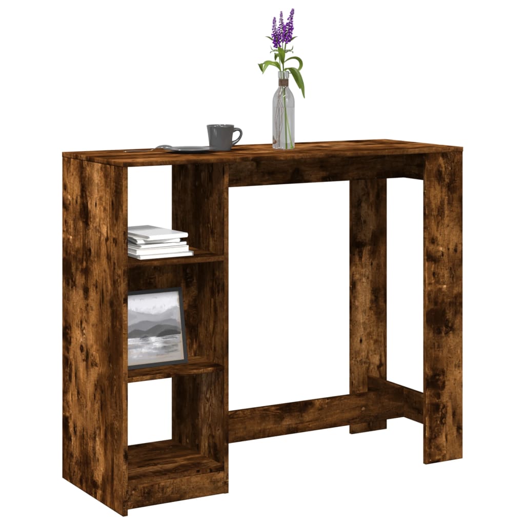 JUNG Vida Bartisch mit Regal Räuchereiche 124x46x103,5 cm Holzwerkstoff