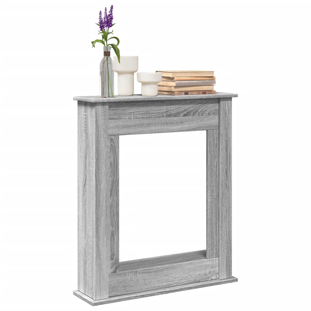 JUNG Vida Kaminumrandung Grau Sonoma 75x20x87,5 cm Holzwerkstoff