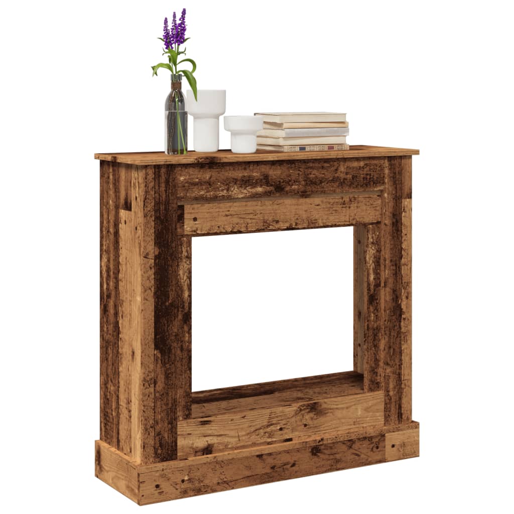 JUNG Vida Kaminumrandung Altholz-Optik 90x30x90 cm Holzwerkstoff