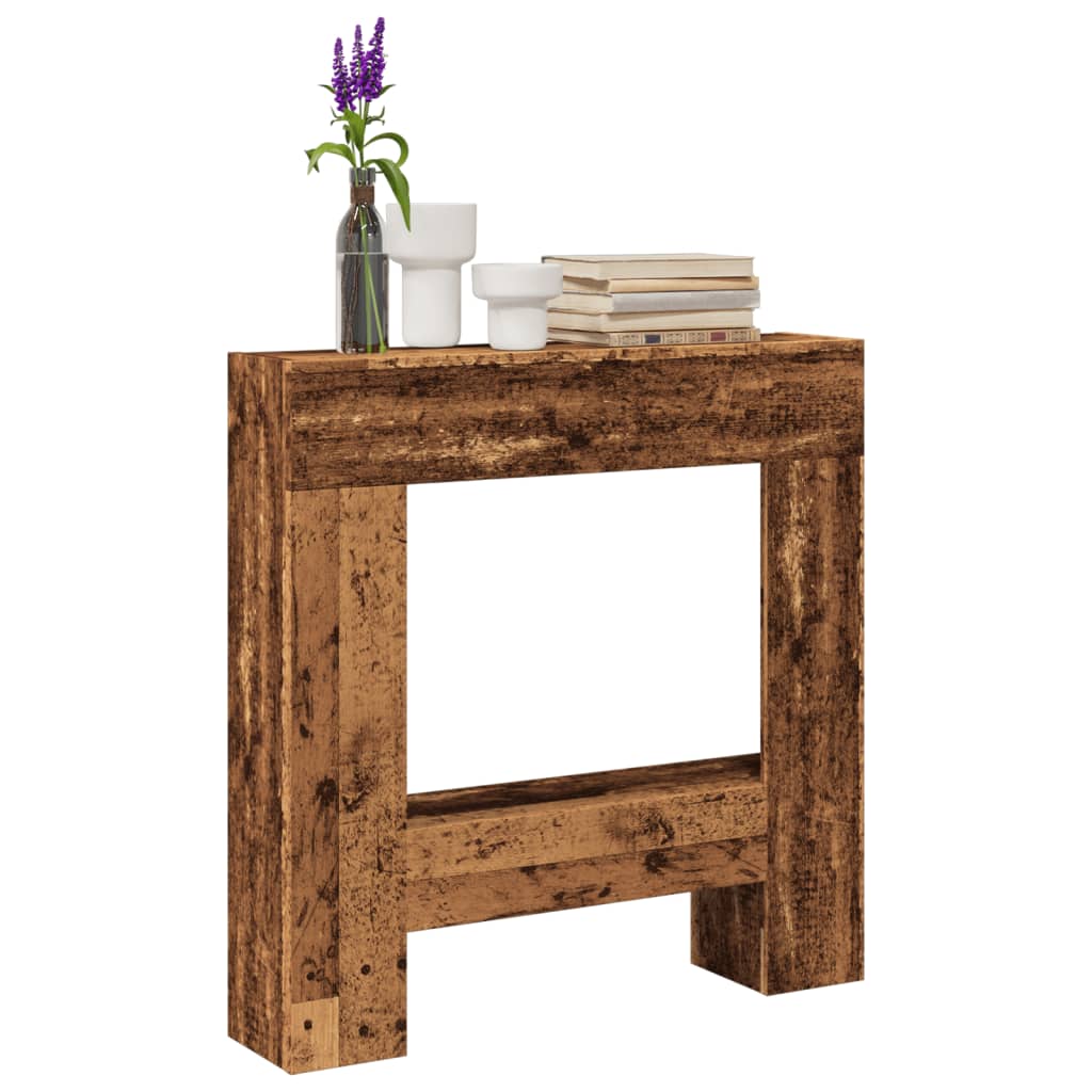 JUNG Vida Kaminumrandung Altholz-Optik 81x18x82 cm Holzwerkstoff
