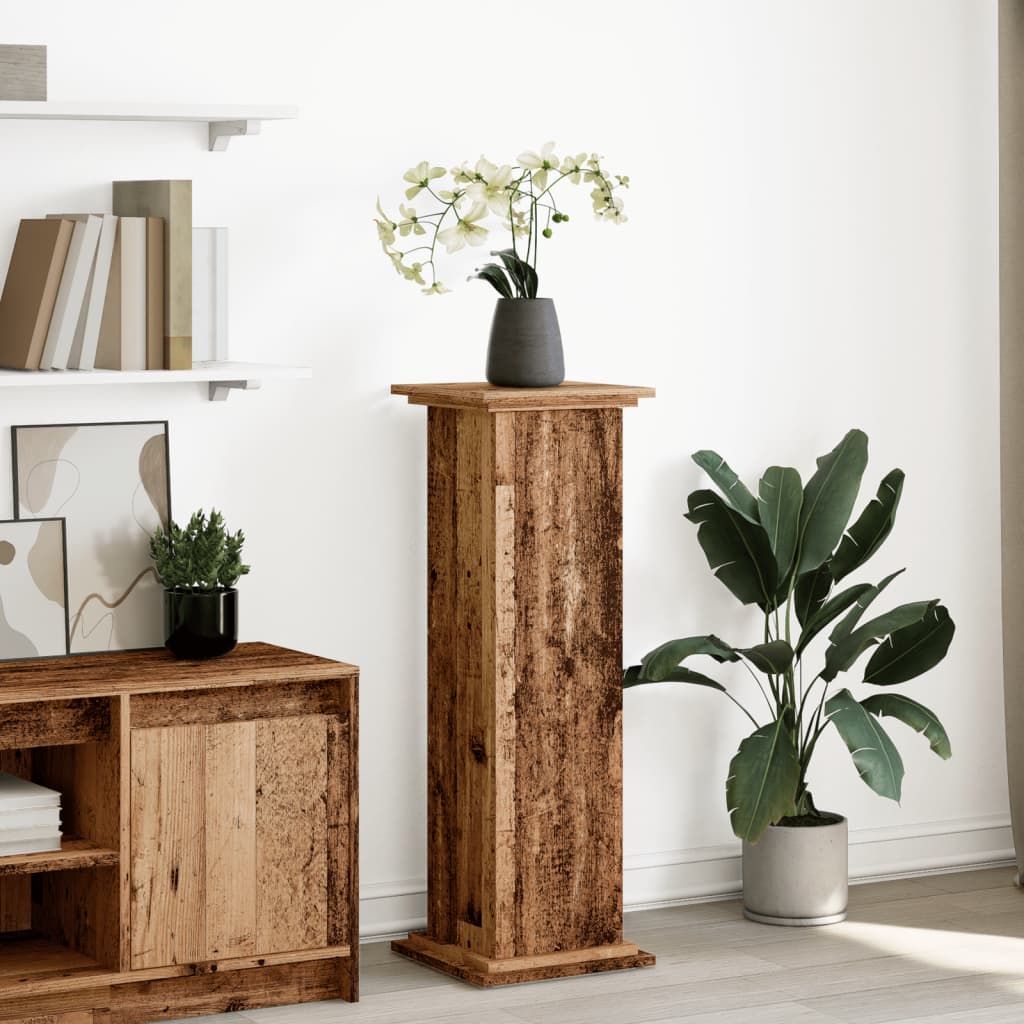 JUNG Vida Postament mit Stauraum Altholz-Optik 31x30x90 cm Holzwerkstoff