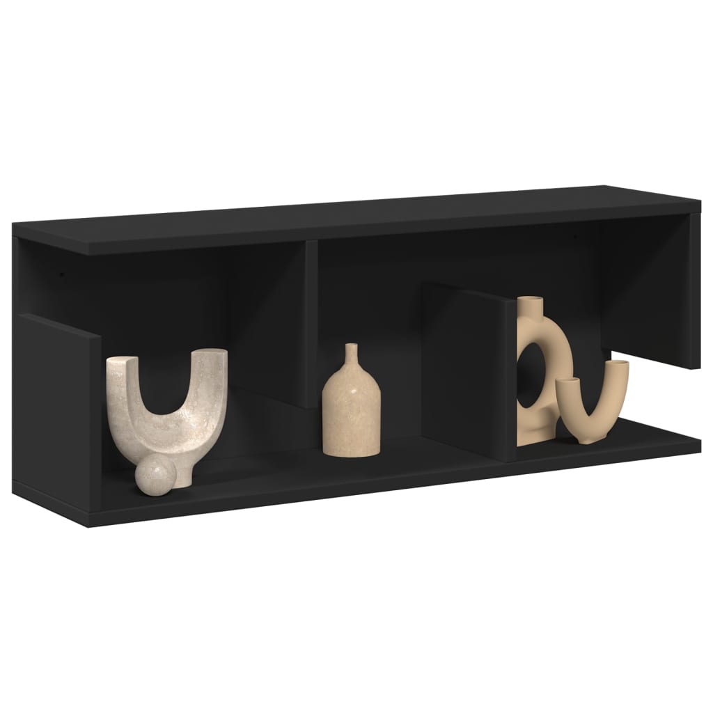 JUNG Vida Wandschrank 80x20x30 cm Schwarz Holzwerkstoff