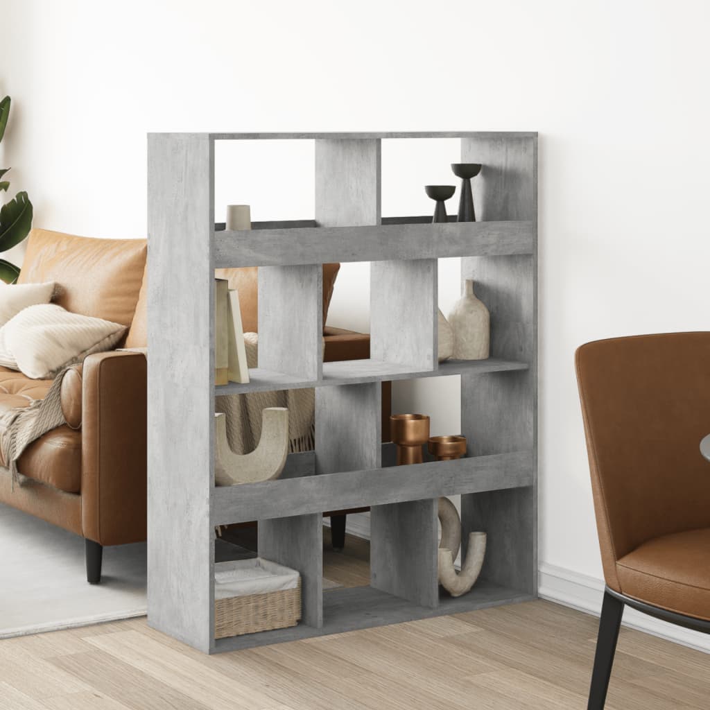 JUNG Vida Raumteiler Betongrau 100x33x125,5 cm Holzwerkstoff