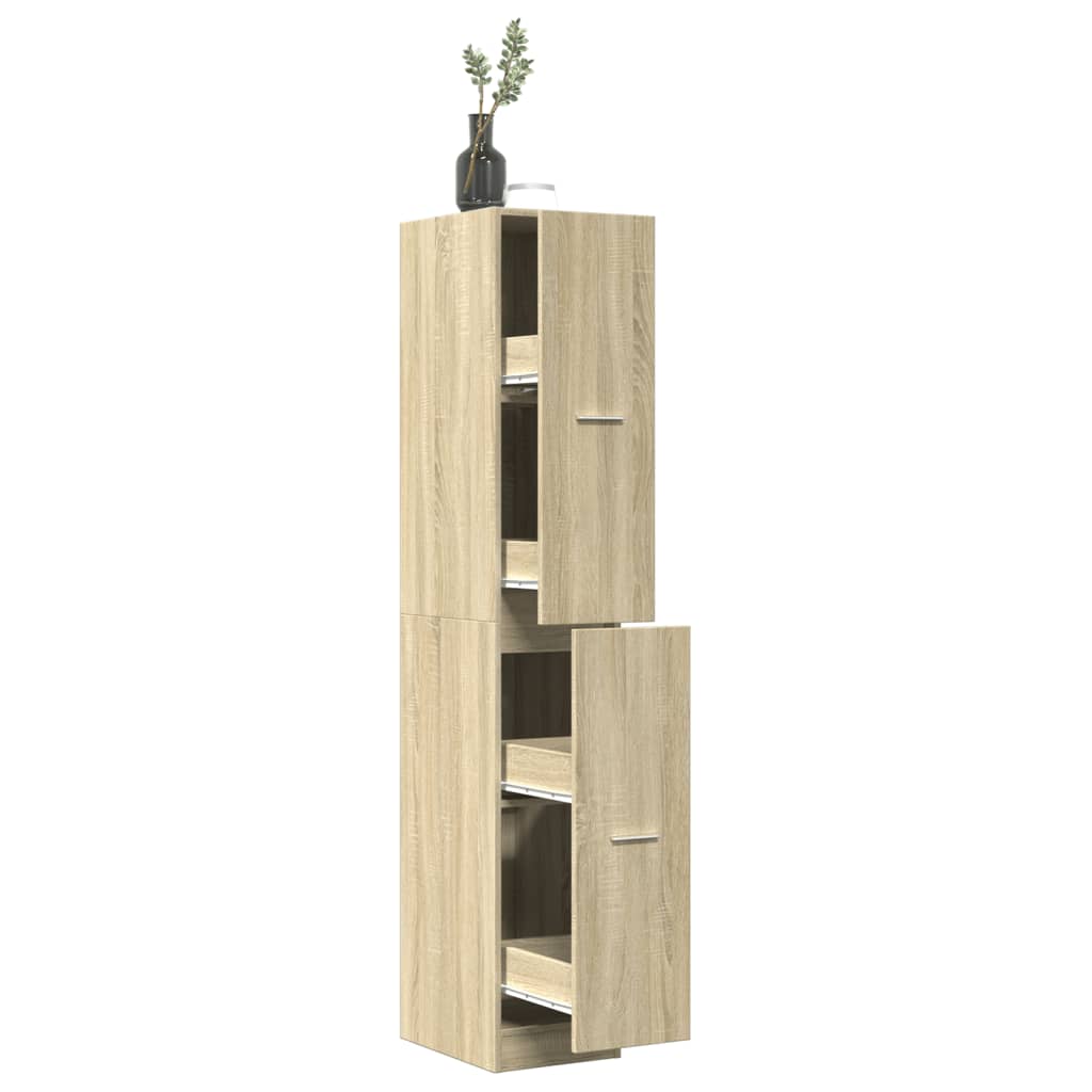 JUNG Vida Apothekerschrank Sonoma-Eiche 30x41x174,5 cm Holzwerkstoff