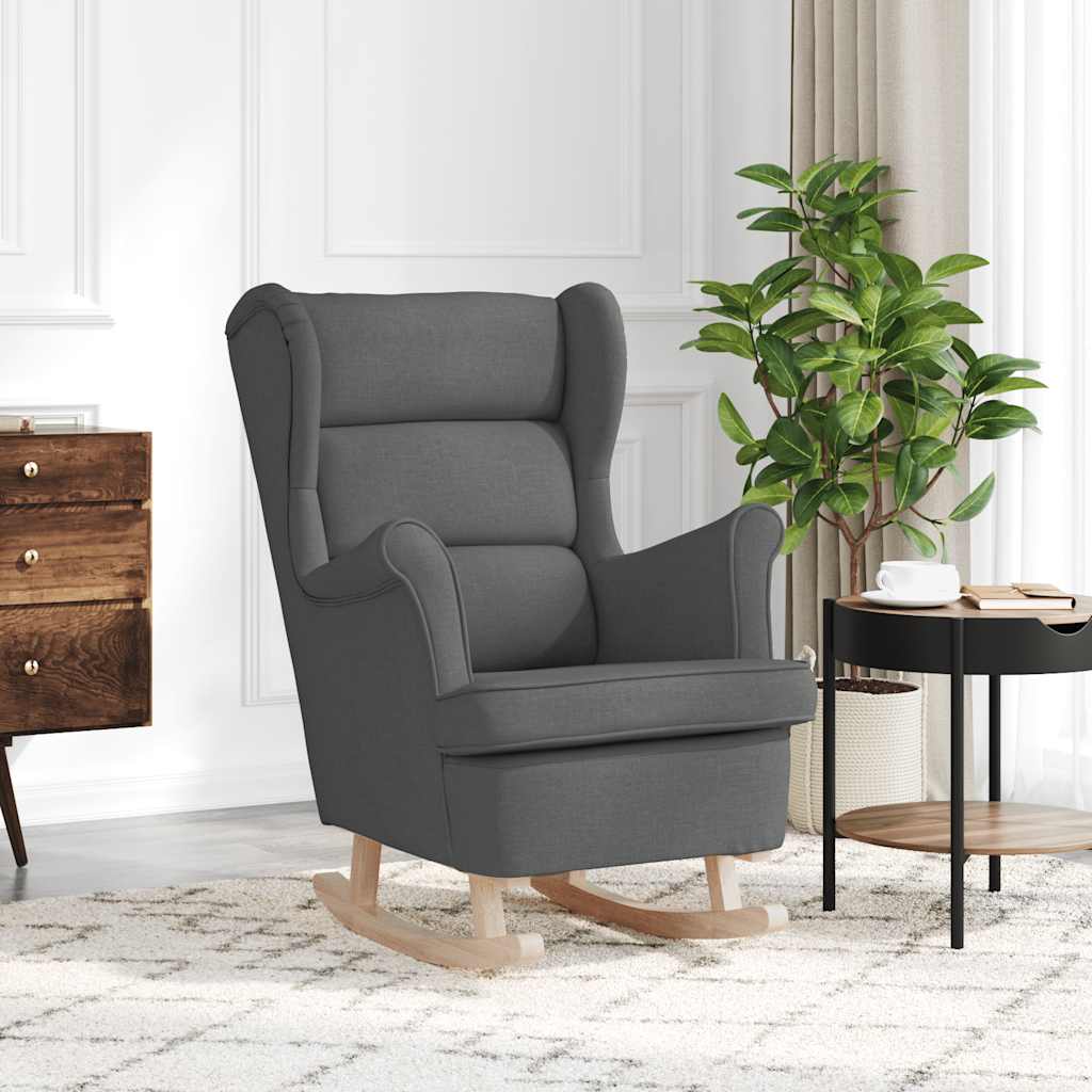 JUNG Vida Schaukelsessel Dunkelgrau 74x90x102 cm Stoff